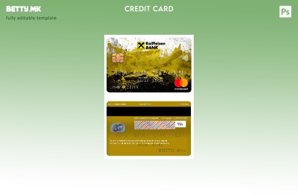 Модерен стил на Романија Рајфајзен шаблон за мастер картички